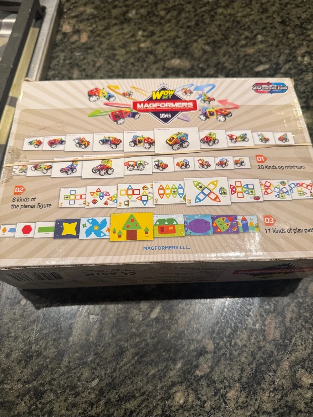 Magformers Wow Set 16-Piece Magnetic Building Toy - Multicolor